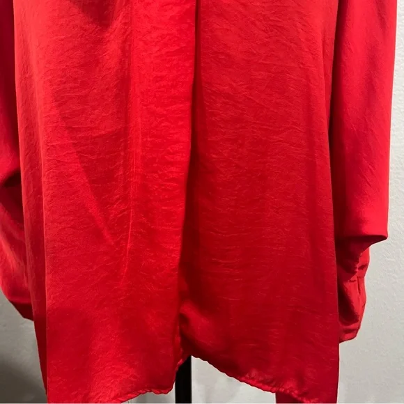 Glam Scarlet Elegance Blouse, V Neck oversized L - Picture 2 of 8